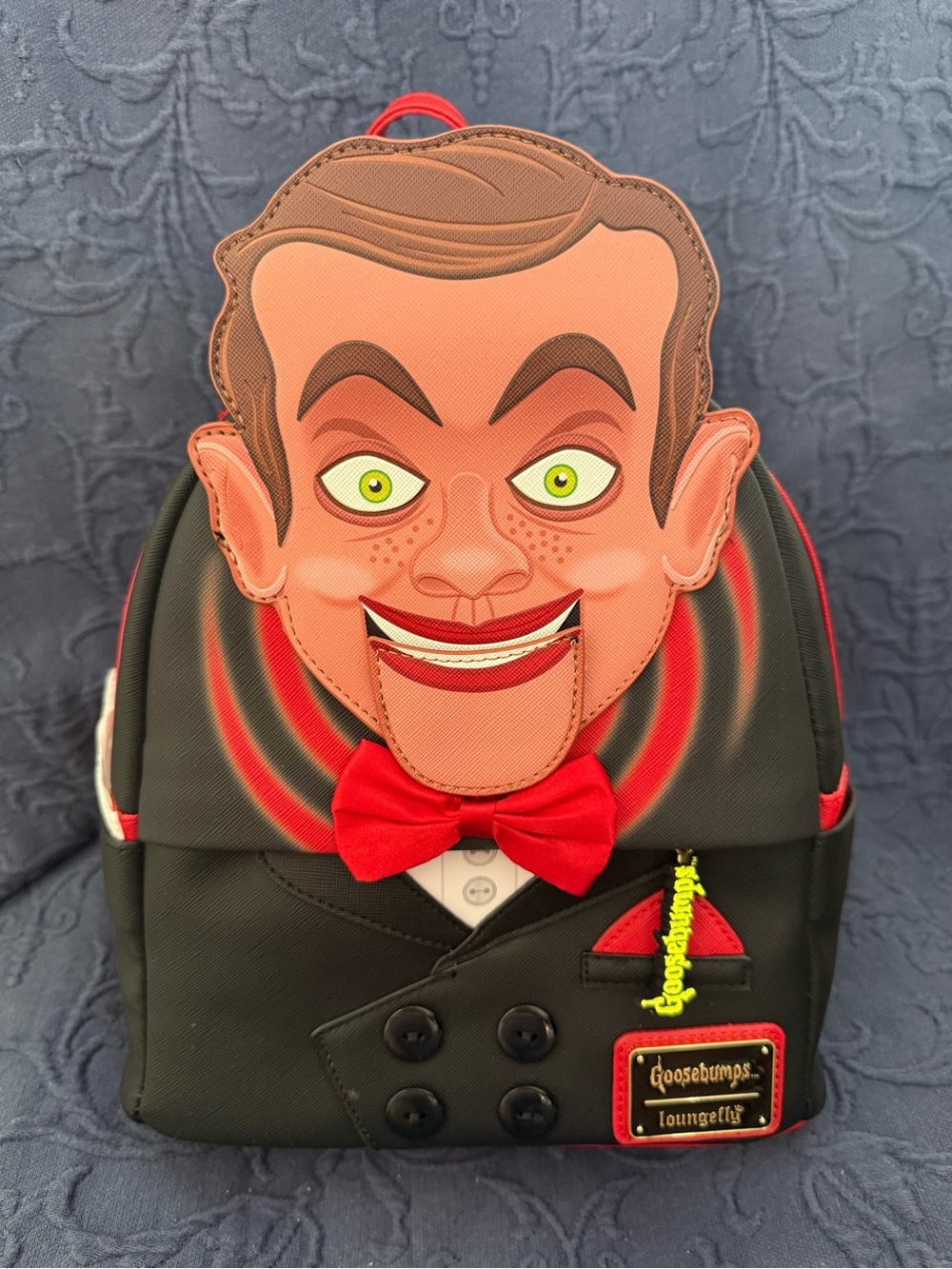 Black & Red Ventriloquist Dummy Mini Backpack LOUNGEFLY
